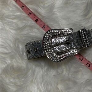 Rhinestone Belt Silver